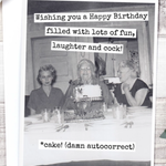 Fun, Laughter & Cock Funny Birthday Card