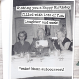 Fun, Laughter & Cock Funny Birthday Card