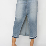 RISEN High Rise Front Slit Maxi Skirt