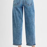 RISEN High Rise Crop Boyfriend Jeans | Medium Wash