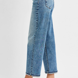 RISEN High Rise Crop Boyfriend Jeans | Medium Wash