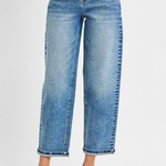 RISEN High Rise Crop Boyfriend Jeans | Medium Wash