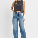 RISEN High Rise Crop Boyfriend Jeans | Medium Wash