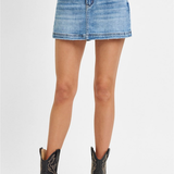 RISEN High Rise Skort | Medium Wash