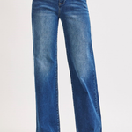 RISEN High Rise Wide Leg Belted Jeans
