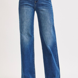 RISEN High Rise Wide Leg Belted Jeans