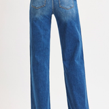 RISEN High Rise Wide Leg Belted Jeans
