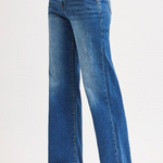RISEN High Rise Wide Leg Belted Jeans