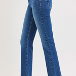 RISEN Tummy Control High Rise Crop Straight Jeans