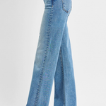 RISEN Tummy Control High Rise Long Straight Jeans