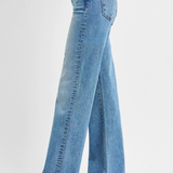 RISEN Tummy Control High Rise Long Straight Jeans