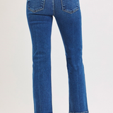 RISEN High Rise Crop Straight Jeans