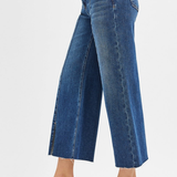 RISEN Tummy Control Crop Front Slit Jeans