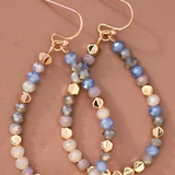Crystal Beaded Teardrop Earrings