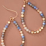 Crystal Beaded Teardrop Earrings