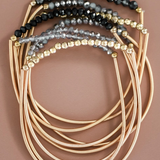 Boho Layered Guitar String Stretch Bracelet Set