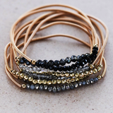 Boho Layered Guitar String Stretch Bracelet Set