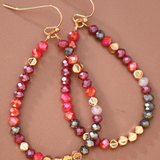 Crystal Beaded Teardrop Earrings