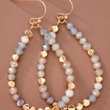 Crystal Beaded Teardrop Earrings