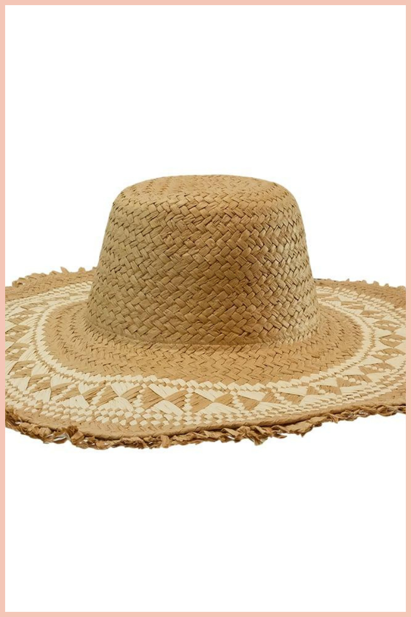 NATURAL HAT WITH IVORY WEAVE