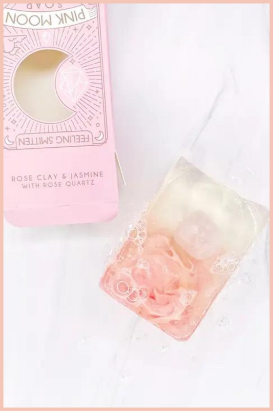 PINK MOON SOAP + ROSE QUARTZ INSIDE