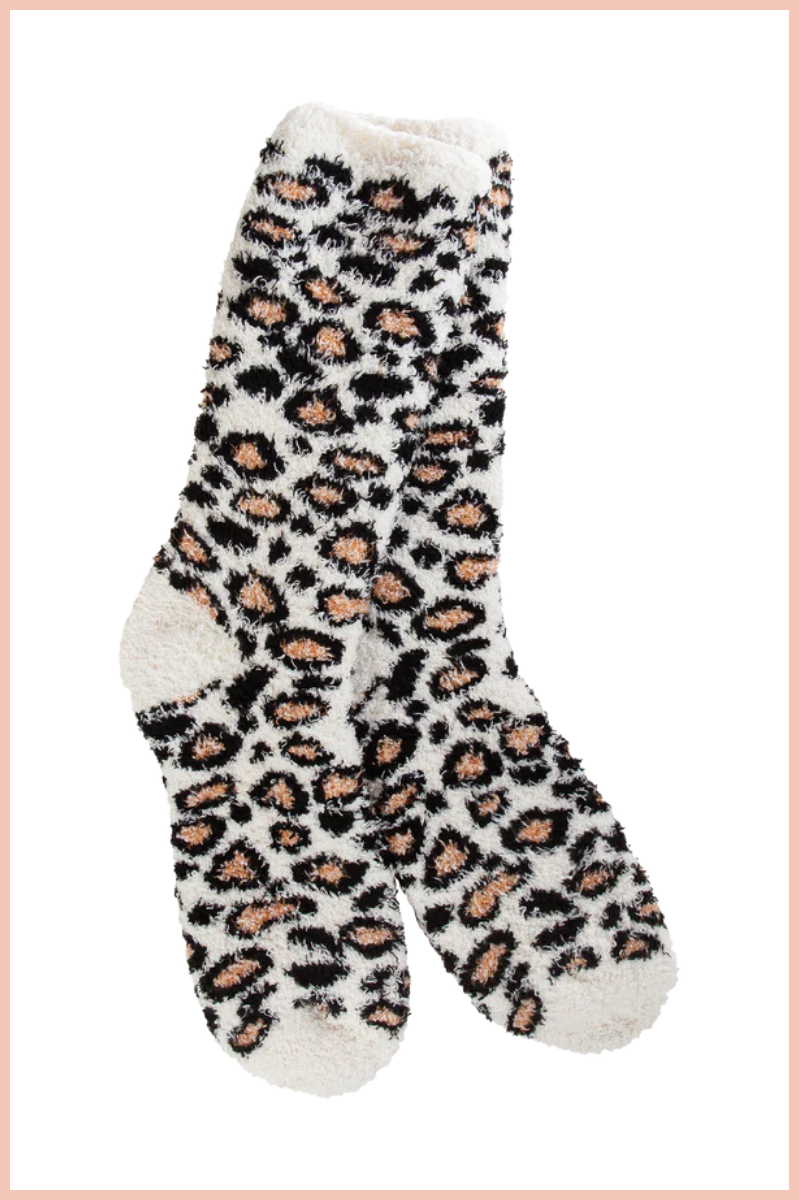 WORLD'S SOFTEST COZY COLLECTION SOCKS | LEOPARD