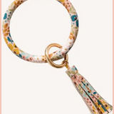 Circle Wristlet Keychain | Honeysuckle Floral