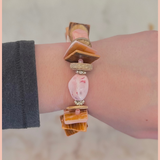 Square Shell & Stone Bracelet