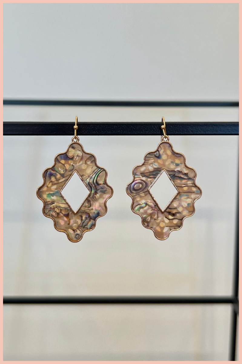 Abalone Shell Dangle Earrings