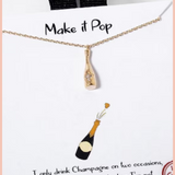 Make It Pop Champagne Necklace