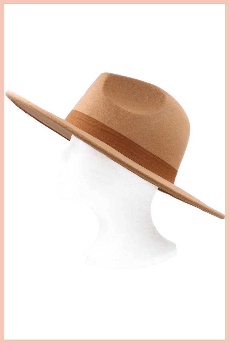 Wool Wide Brim Fedora Hat + Ribbon