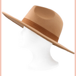 Wool Wide Brim Fedora Hat + Ribbon