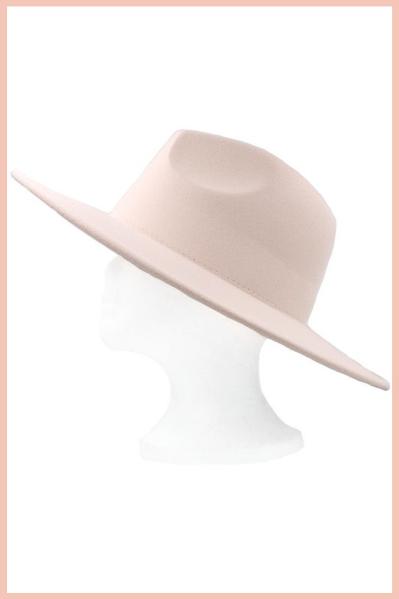 Wool Wide Brim Fedora Hat 