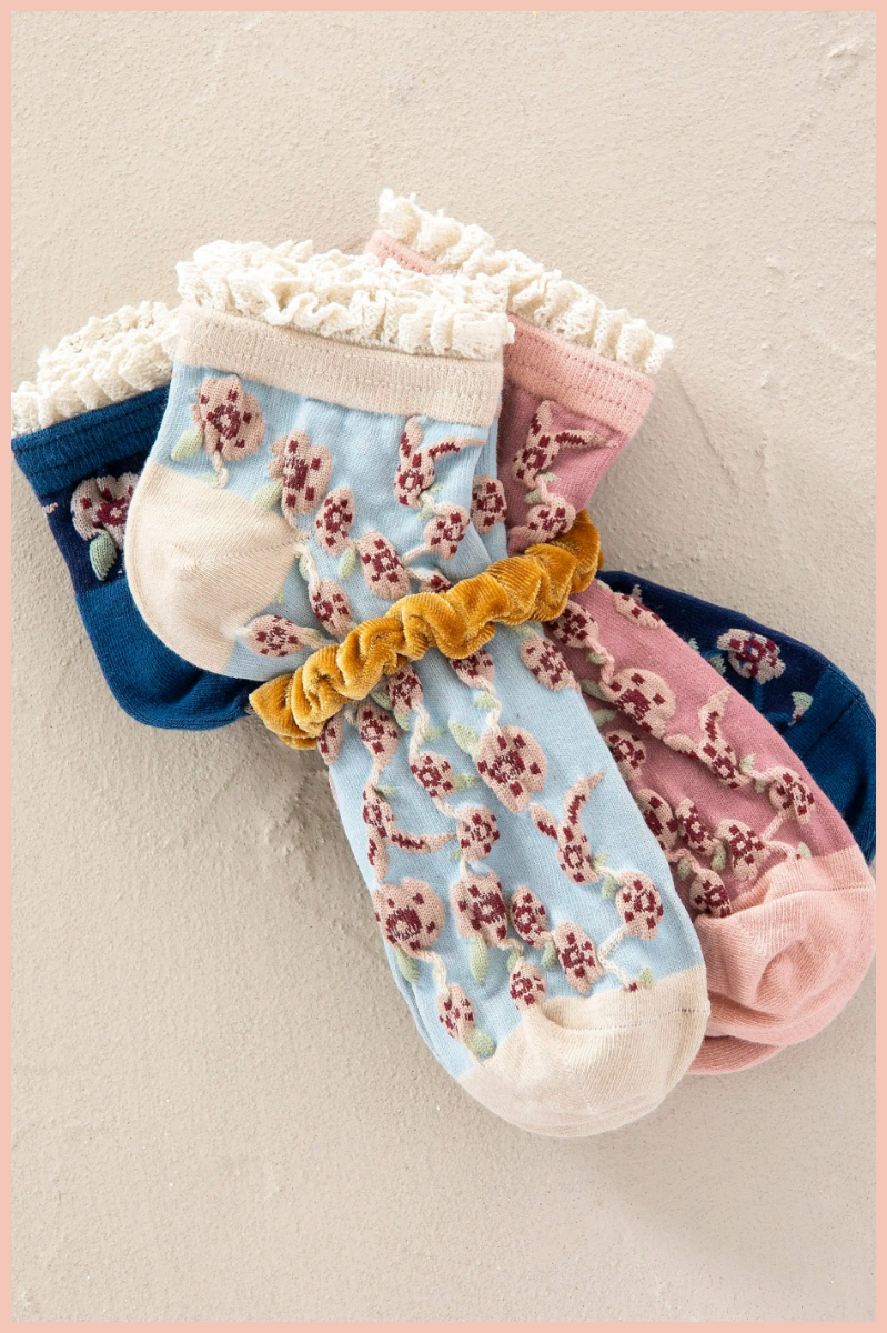 Blossom Ankle Socks & Scrunchie | Natural Life