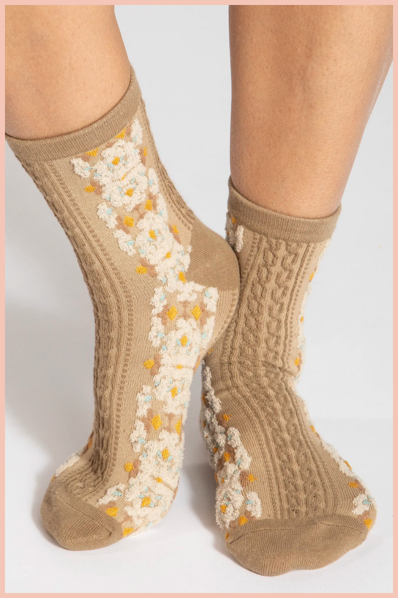 Blossom Crew Socks & Scrunchie | Natural Life