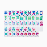 Set of colorful alphabet and number tiles on a white background. Seabreeze Mahjong Tiles | Oh My Mahjong