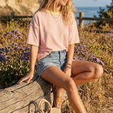 Striped Relaxed Fit Knit Tee