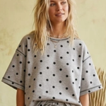 Original Design Polka Dot Luxe Knit Top