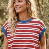 Americana Striped Relaxed Fit Top