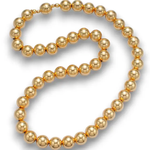 Gold Beaded Bubble Magnetic Closure Necklace
