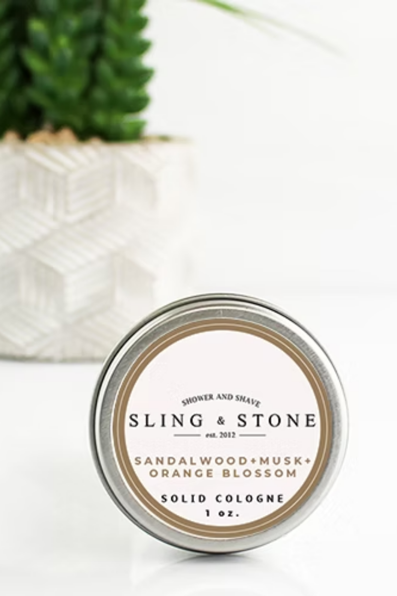 Solid Men's Cologne | Sling & Stone | Sandalwood + Musk + Orange Blossom