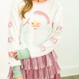Festive Glitter Santa Sweatshirt