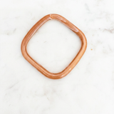 Vintage Marbled Resin Square Bangle Bracelet