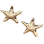 Santorini Starfish Stud Earrings | Gold backs with post