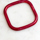 Vintage Marbled Resin Square Bangle Bracelet
