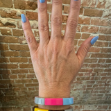Color Crush Striped Bangle + Acrylic Detail