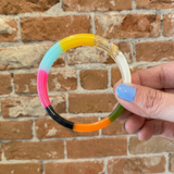 Color Crush Striped Bangle + Acrylic Detail