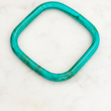 Vintage Marbled Resin Square Bangle Bracelet