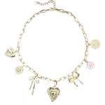 Love Notes Charm Necklace on white background