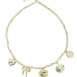 Golden Devotion Charm Necklace